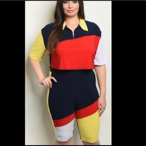 🔅Retail New🔅Plus Size Two Piece Short Set